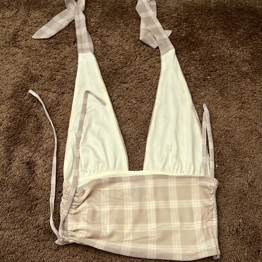 Plaid Halter top - Picture 2 of 2